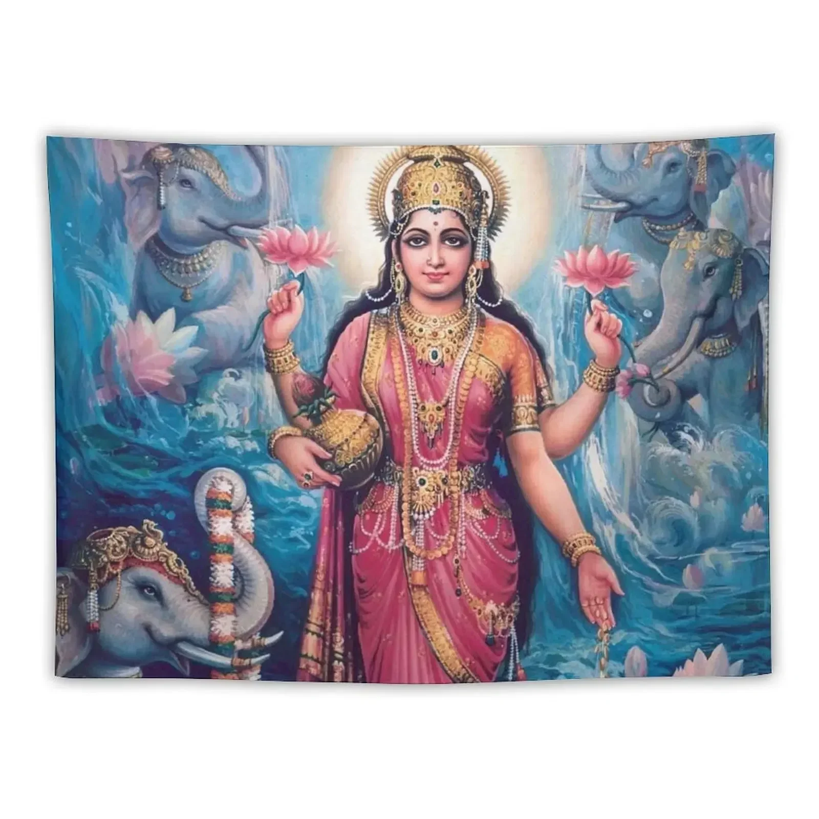 Srimati Lakshmi Devi Tapestry Wallpaper Bedroom Aesthetic Room Decoration Tapete For The Wall Tapestry