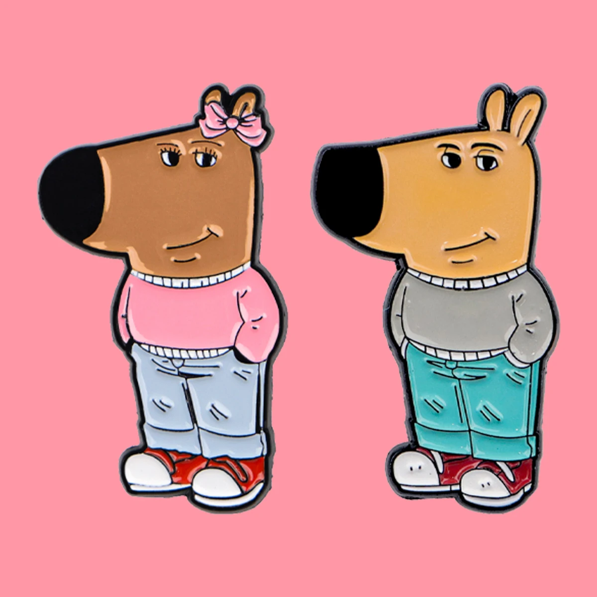 Lustige Cartoon-Hunde-Emaille-Anstecknadeln, coole Anime-Tiere, Brosche, Anstecknadel, Abzeichen auf Rucksack, Kleidung, Accessoires, Modeschmuck, Geschenke