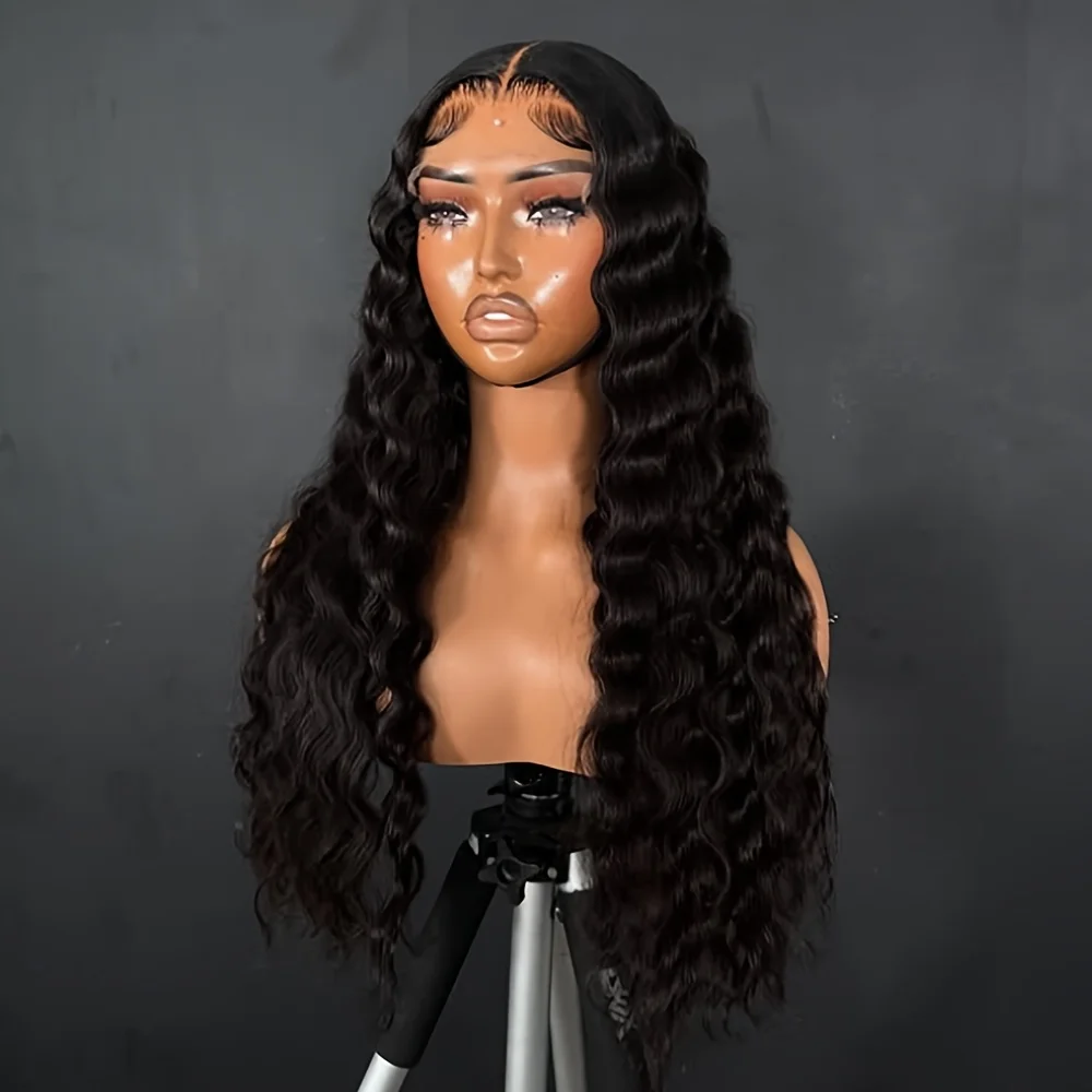 

42 Inch Deep Wave Lace Front Wigs Human Hair 250 Density 13x4 HD Lace Frontal Wigs Human Hair Glueless Wigs Human Hair for Women
