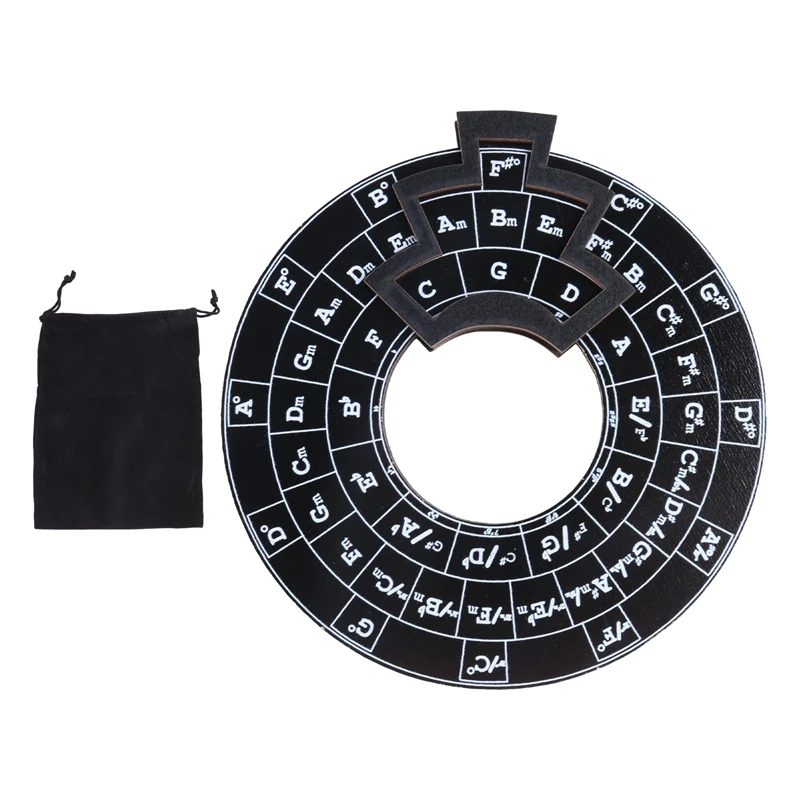 Circle of Fifths Wheel Gitarren-Akkordrad, Holzmelodie-Werkzeug, musikalisches Akkordrad für Musiker, Gitarrenzubehör – Detail 10