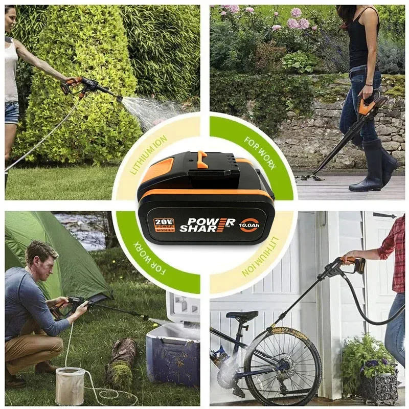 Latest Worx 20V 10.0Ah lithium battery rechargeable WA3553 WA3551 WA3553. suitable for all Worx electric and gardening tools
