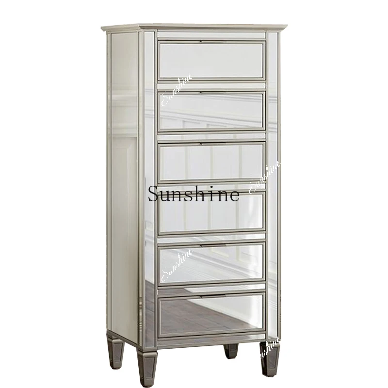 European mirror furniture storage chest of drawers storage cabinet post-modern style  FT