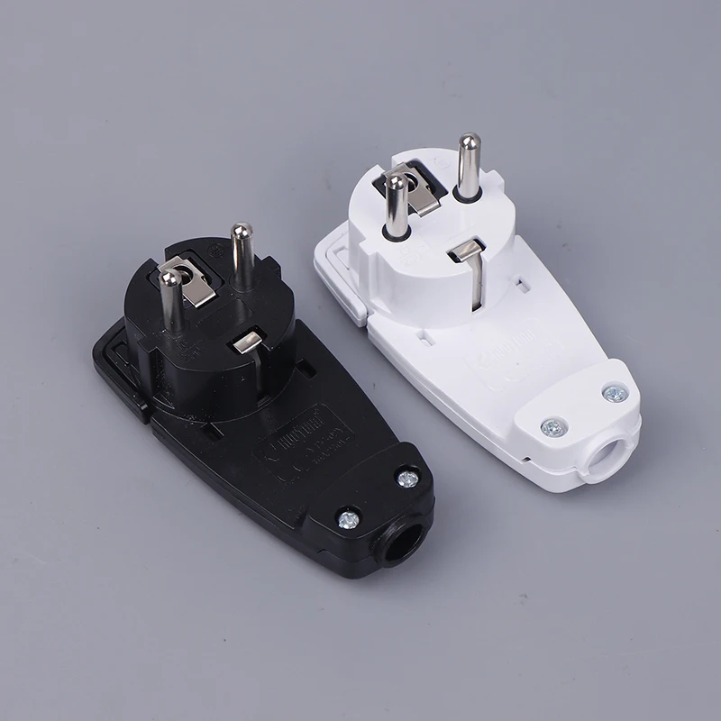 France Germany Plug Adapter 16A Male AC Outlets Rewireable Schuko Electeic Socket Euro Connector Ultra Thin Hidden Power Plug