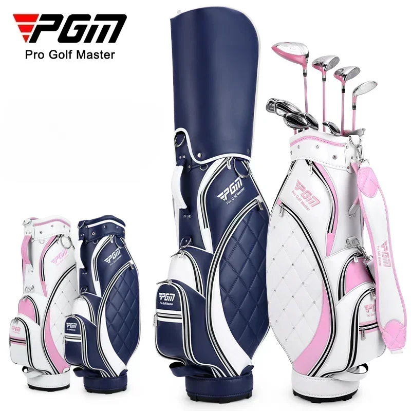 PGM Women Golf Bag Portable Thickened Waterproof Cloth Ball Bag GOLF Wear Resistant High Quality Light TPU Golf Clubs Bag QB103