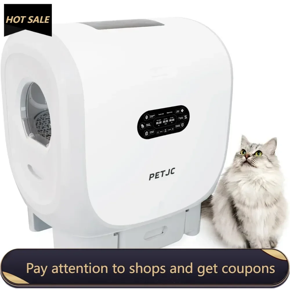 

Unimpeded Self Cleaning Litter Box, 101L Automatic Cat Litter Box Self Cleaning Suitable for Multiple Cats Free Odors Smell