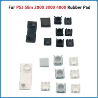 Para PS3 Slim 2000 3000 4000 pies de almohadilla de goma para Sony Playstation 3 controlador Silm botón de plástico juego de tapas con orificios para tornillos