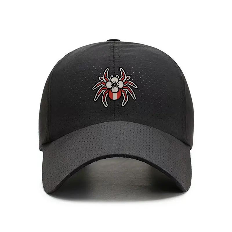 Spider Graphic Quick Dry Baseball Cap Breathable Lightweight Adjustable Sports Hat