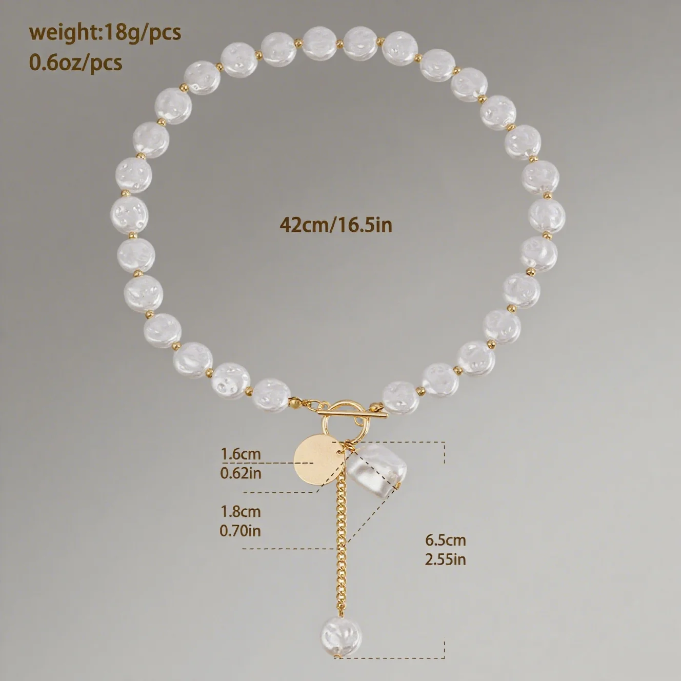 Simple Baroque style Flat Imitation-Pearl Chokers Necklaces For Women Girls Beaded Chains on Neck Elegant Trendy Fashion Jewelry