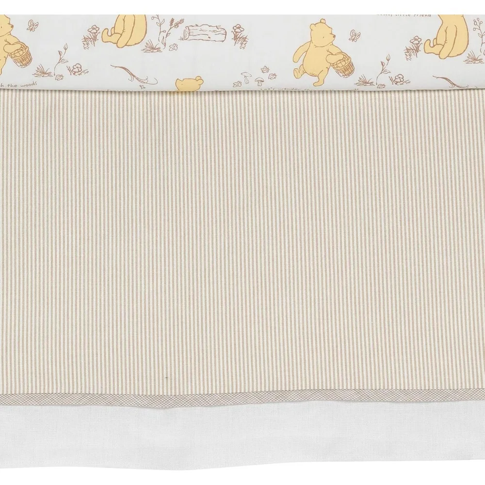 شحن مجاني - طقم سرير أطفال مكون من 3 قطع من Pooh، ملاءة سرير قابلة للتنفس مصنوعة من القطن بنسبة 100%، فاخرة وعالية الجودة - جديد #6