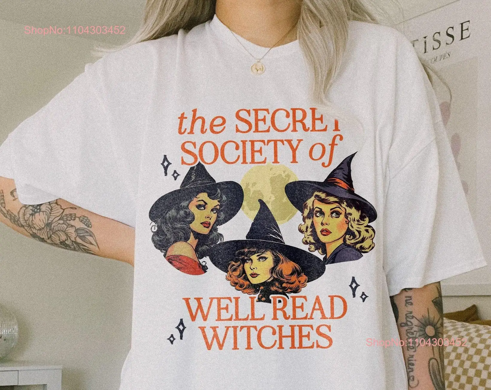 Well Read Witches T Shirt Bookish Witch Halloween Spooky Season Fall Sweater Witchy long or short sleeves