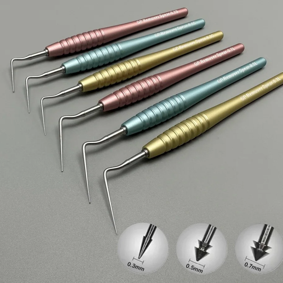 Dental GP Remover Spear Root Tip Foreign Body Extractor Tooth Cleaning Tools Instruments Single Double Tips