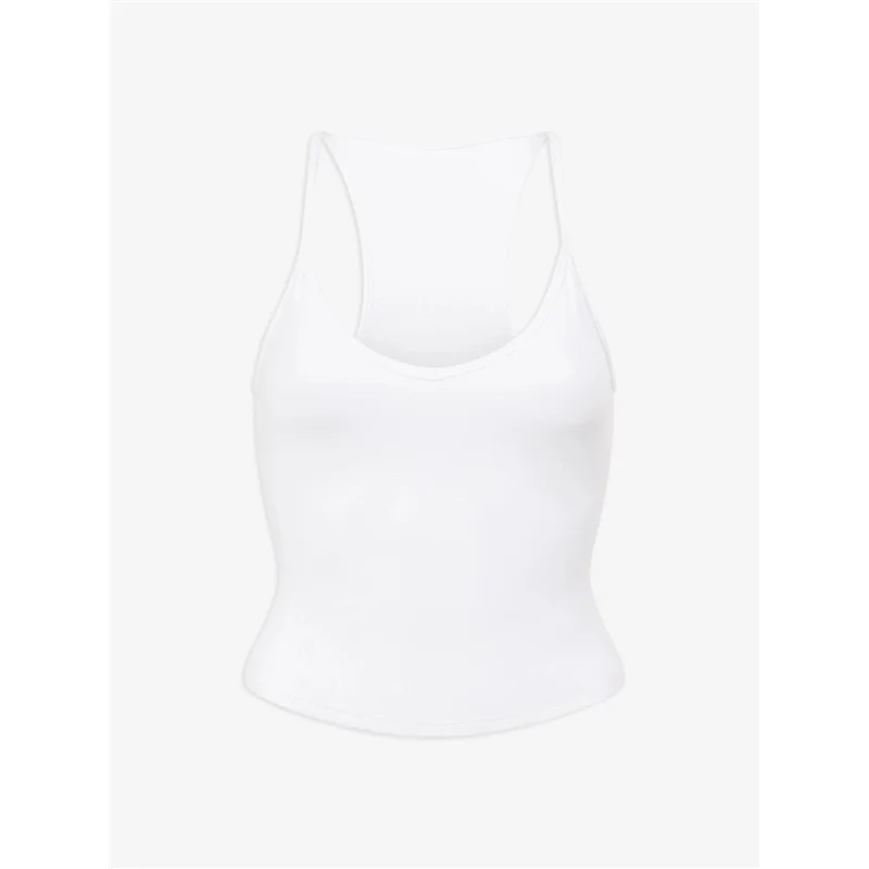 Женский топ без рукавов на тонких бретельках с вырезом в форме сердца, облегающий базовый топ на выход