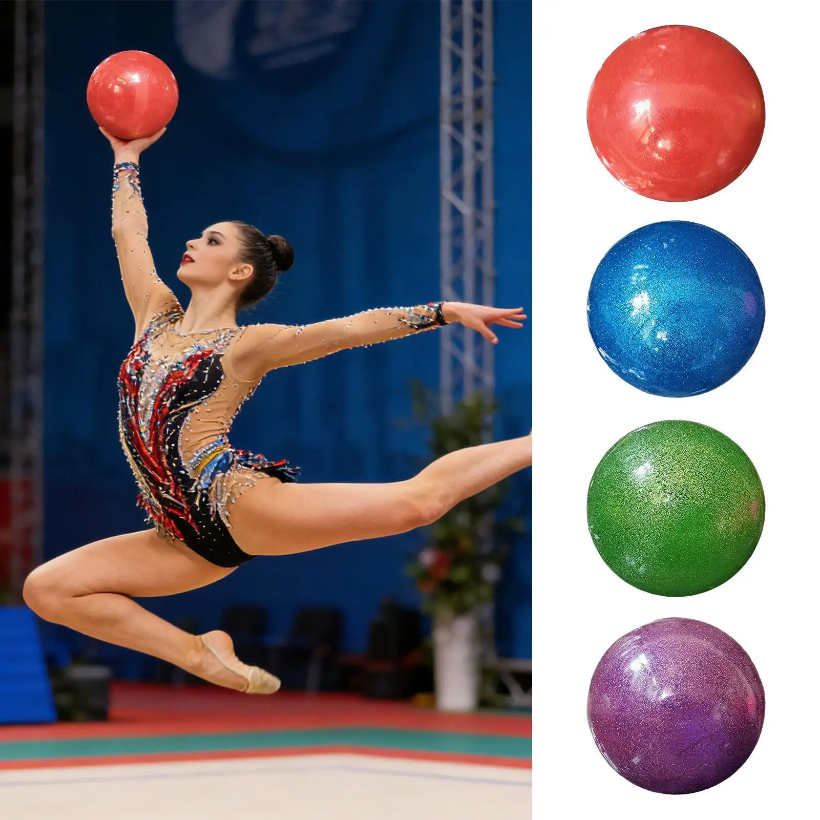Rhythmic Gymnastics Ball Professional Ergonomic High Elasticity Youth Girls Rhythmic Competition Exercise Ball for Gymnasts