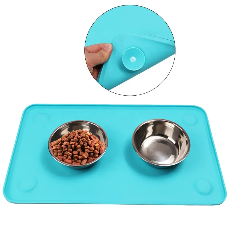 

Customised Upgraded Waterproof Pet Car Mat NonSlip Silicone Dog Pet Food Feeding Mat dog matt with Strong Suction Cup