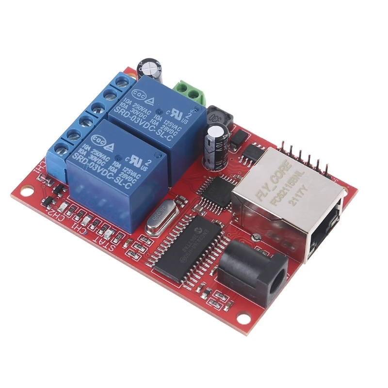 LAN Ethernet 2 Way Relay Board Delay Switch TCP/UDP Controller Module WEB Server