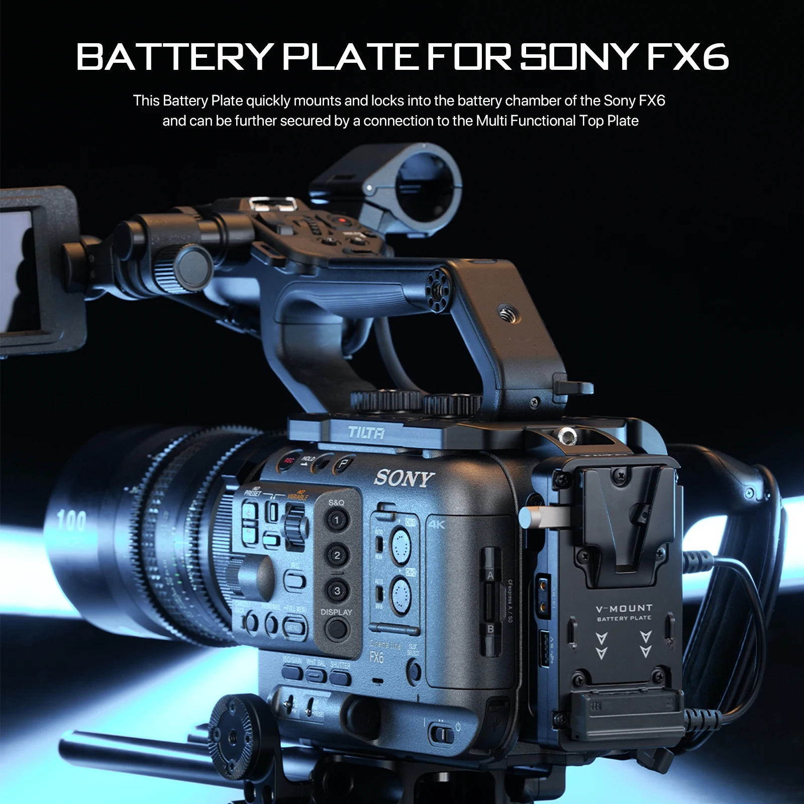 Lantafx6バッテリープレートvマウントforsonfx6アクセサリ電源出力
