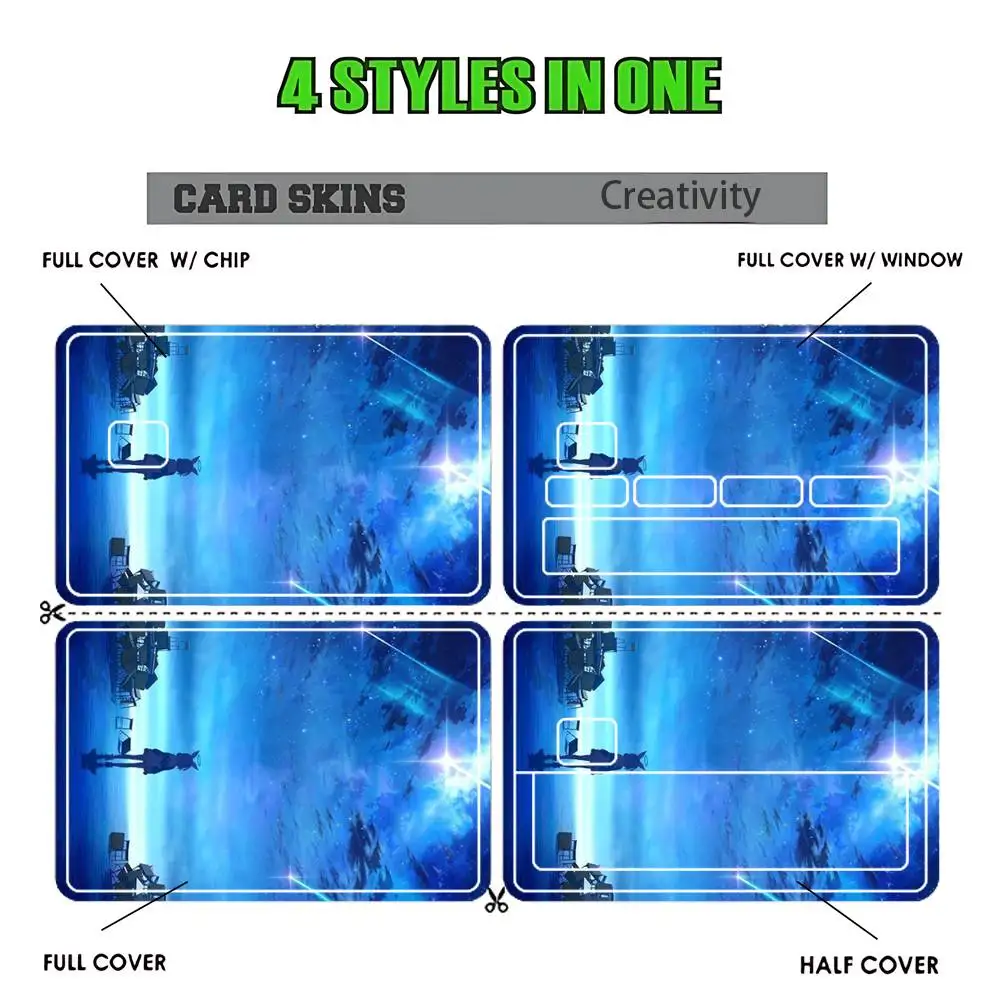 Blue A-Archive Card Sticker Diy Decorate Exquisite Bank Card Decals Patch Documents Birthday Gift