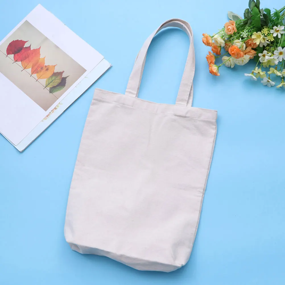 

4Pcs Tote Bags Lightweight Blank Canvas H bags Shopping Grocery Pouches Carry Bag Home Outdoor Beach Travel Storage