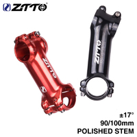 ZTTO 90mm 100mm Polished Stem 17 Degree High-Strength Lightweight 31.8mm For XC Trail MTB Mountain Road Bike Glossy Bicycle Part