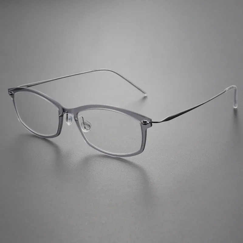 Full Frame Personalized Multi-color Nylon Pure Titanium Myopia Gradual Change Through Retro Men's and Women's Small Frame  Frame