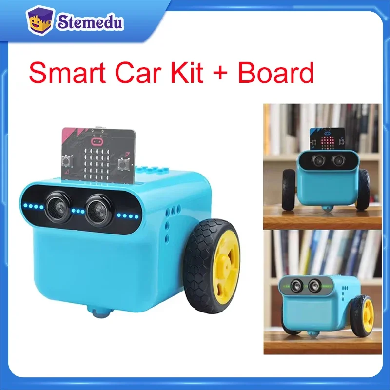 Micro:bit TPBot Car Robot Coding Kit Programmable Smart Car Building Block Extension for Kid Programming Learning Class Teaching