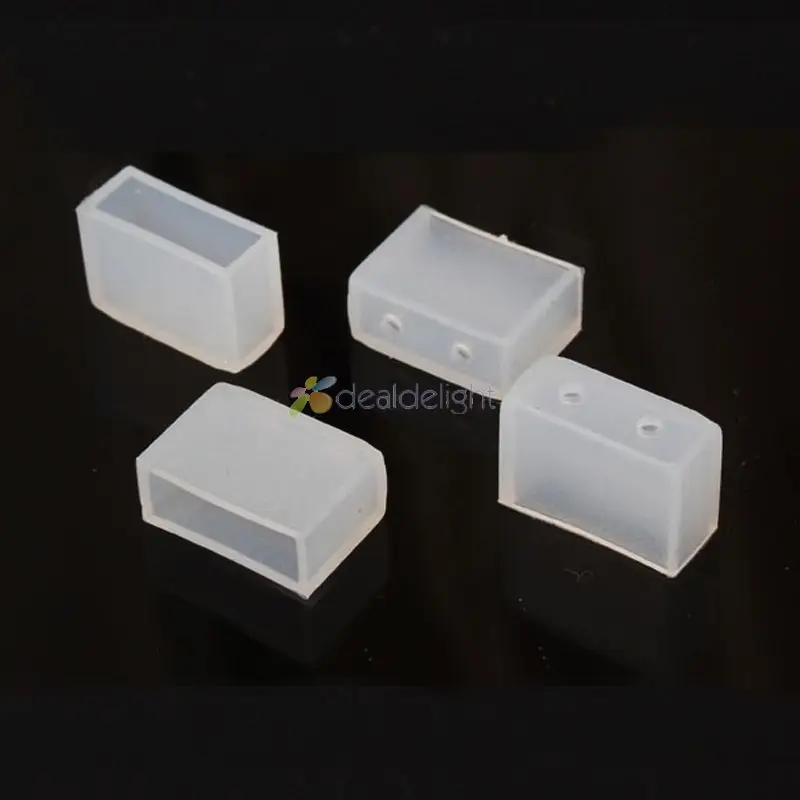 20pcs 8MM 10MM 12MM 15MM Silicone End Cap No Hole 2Pin Hole 4Pin Hole For 8MM 10mm 12MM PCB IP67 IP68 LED Tube Strip