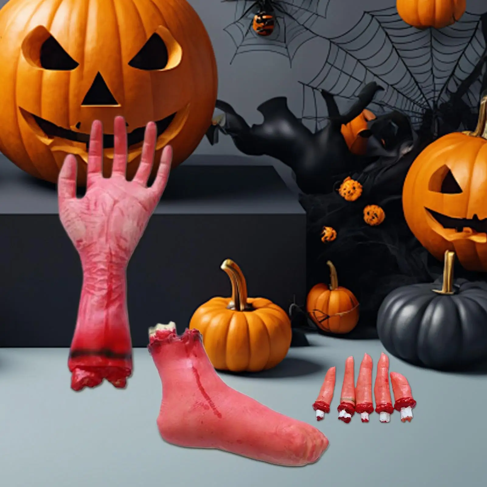 Halloween nephanden Halloween afgehakte hand Prop realistische rekwisieten decoratieve feestartikelen voor festival binnen buiten spookt