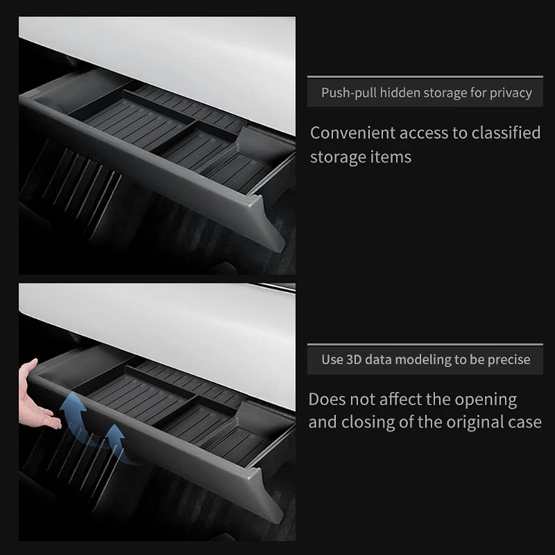 Central Console Glove Box Storage Organizer Tray For Tesla Cybertruck 2024 Accessories