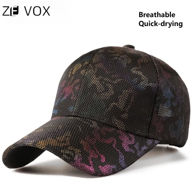 Camouflage Baseball Cap for Men, Fashionable and Breathable Sun Visor Cap with Mesh, Korea Style Duck Tongue Cap for Summer