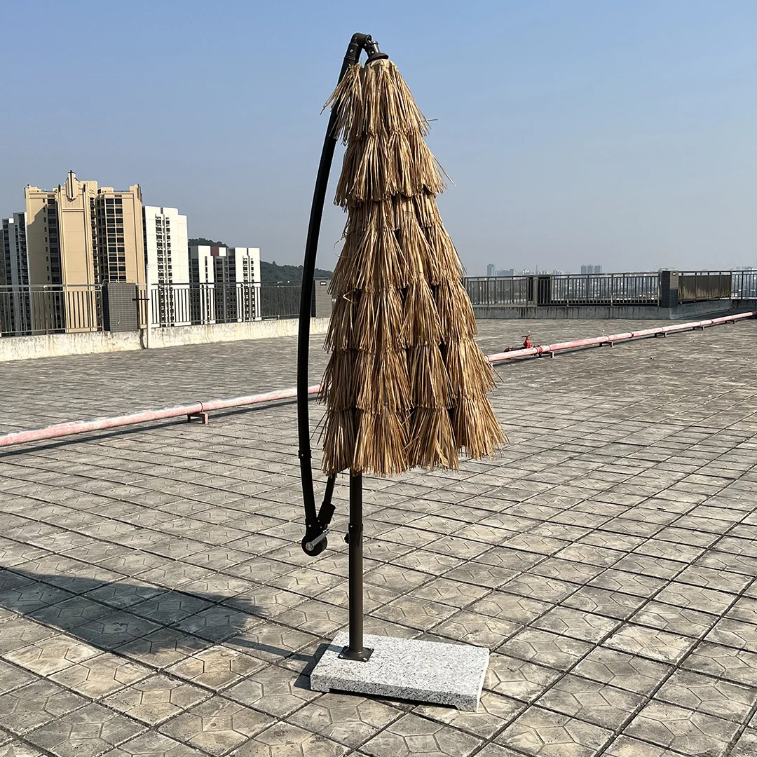 Outdoor, simulation, straw umbrella, sun, courtyard, balcony, shading