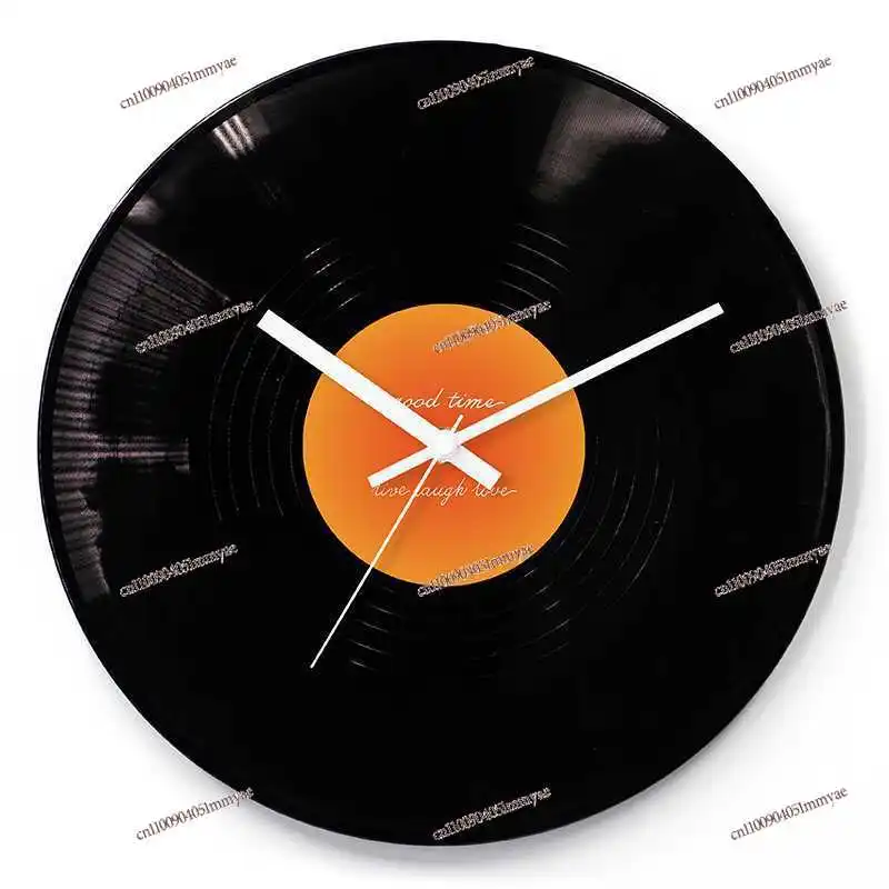 

Sunset vinyl record wall clock high-end ornament retro watch holder