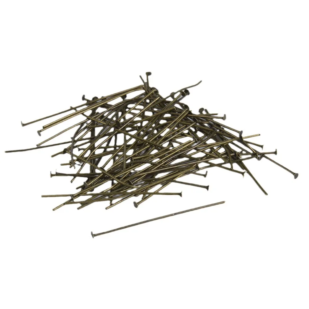 Cross-border supply 15-50mm metal flat-head needle T-shaped needle jewelry consumables DIY handmade beading accessories whole... image 5