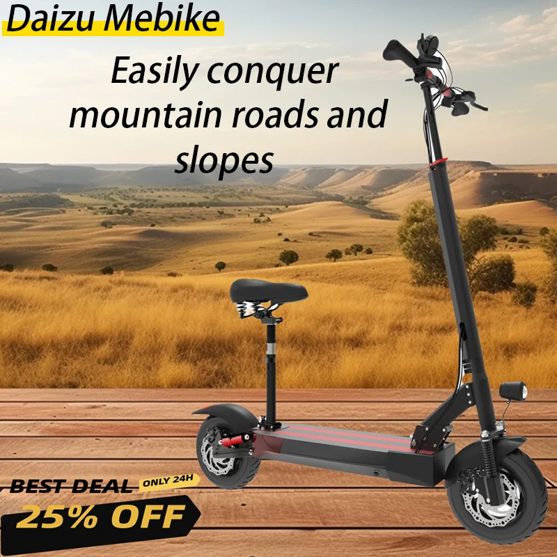 

Portable Adult Electric Scooter 10" Vacuum Tires Dual Spring Suspension Commuting E-Scooter 55KM/H Max Speed Scooter Electric