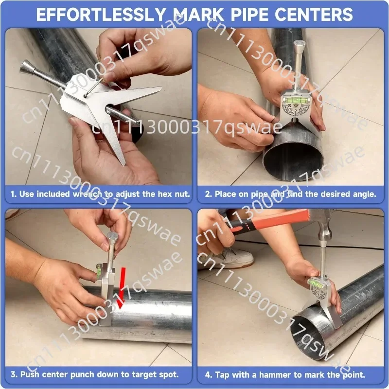 Safety Pipe Center Finder  Type Manual Tube Marker Centering Tool Four Inch Safety Pipe Marker Centering Head Tool
