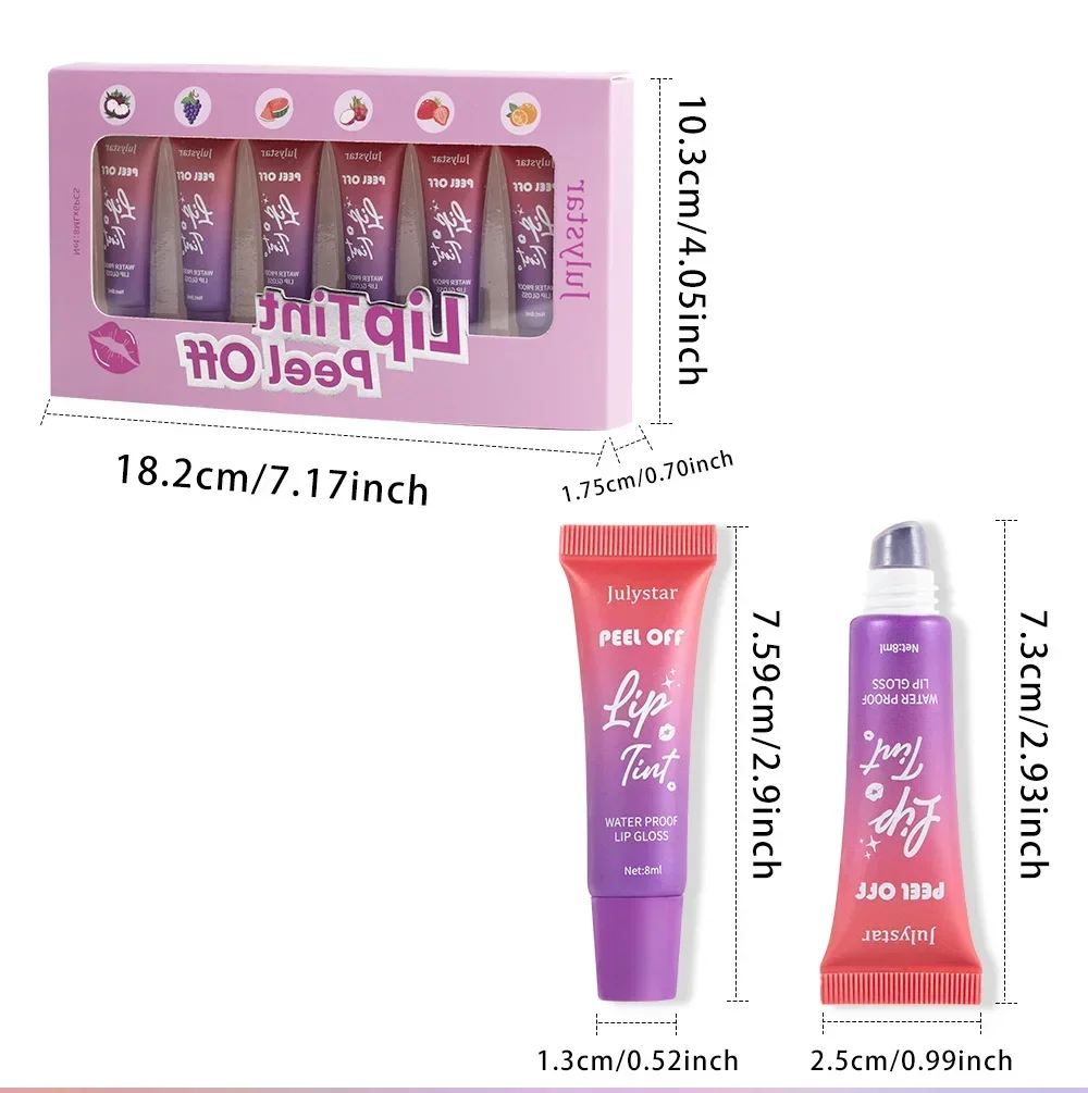 Alta calidad MISS ROSE 6 unids/set lápiz labial líquido desgarro brillo de labios maquillaje de larga duración taza antiadherente lápices labiales máscara cosméticos