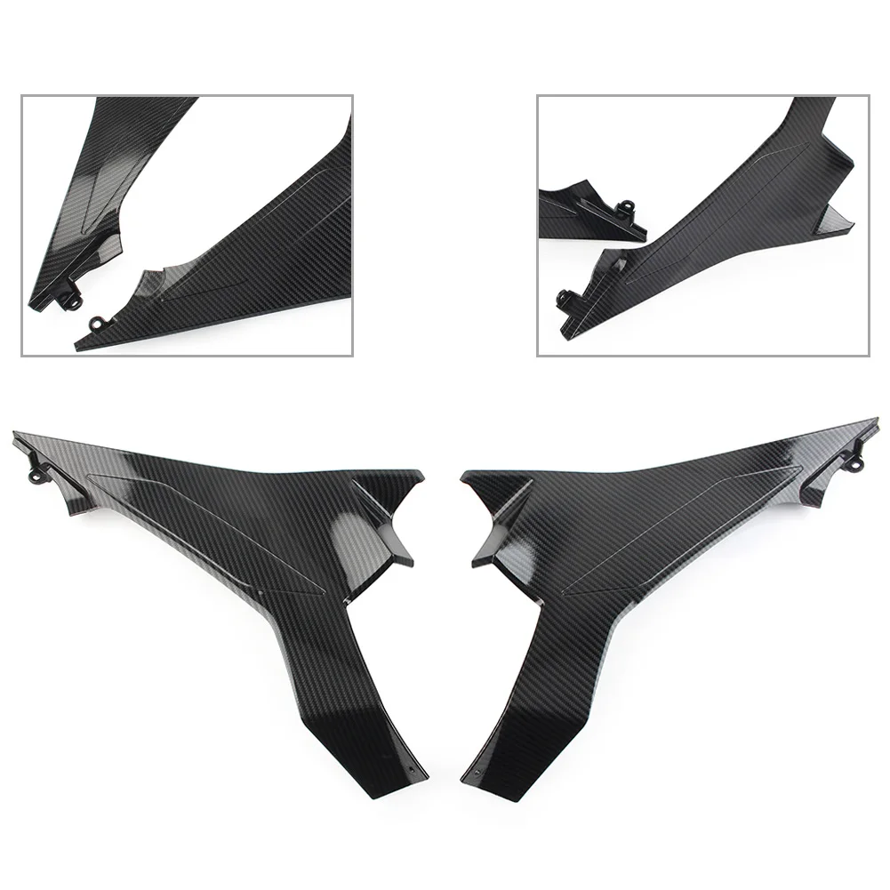 Motorcycle Gas Tank Side Cover Panel Fairing Carbon Fiber For Kawasaki Ninja 400 EX400 2018 2019 2020 ABS Plastic