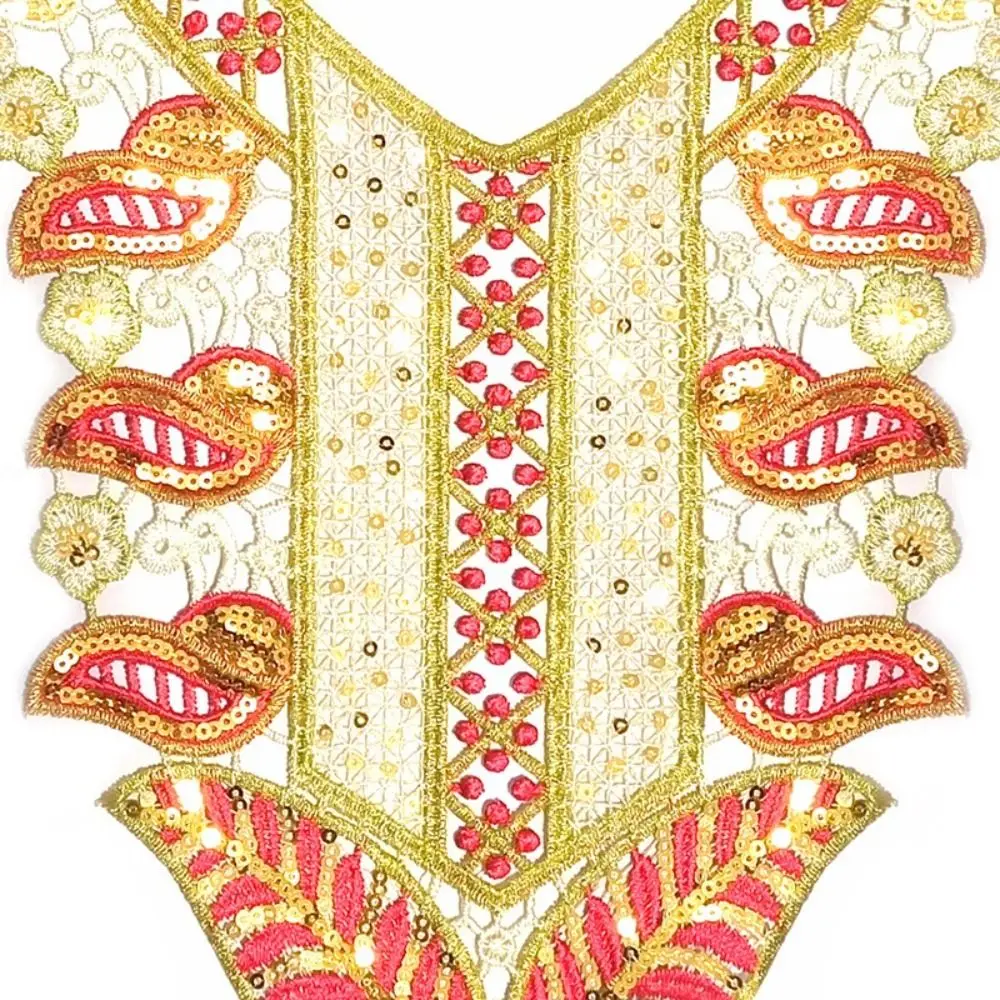 Colourful Embroidery Embroidery Collar Water-soluble Lace Guipure Lace Fake Collar Hollow-out Design Colour Embroidered image 3