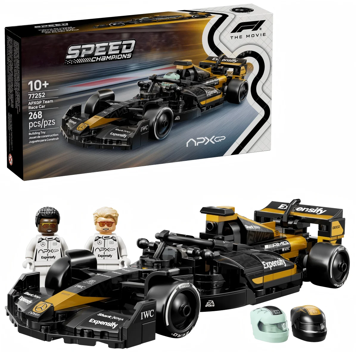Disney 286 piezas 77252, juego de bloques de construcción de coches de carreras con 2 minifiguras, modelo de ensamblaje, juguetes, regalos de cumpleaños, decoración del hogar y del escritorio