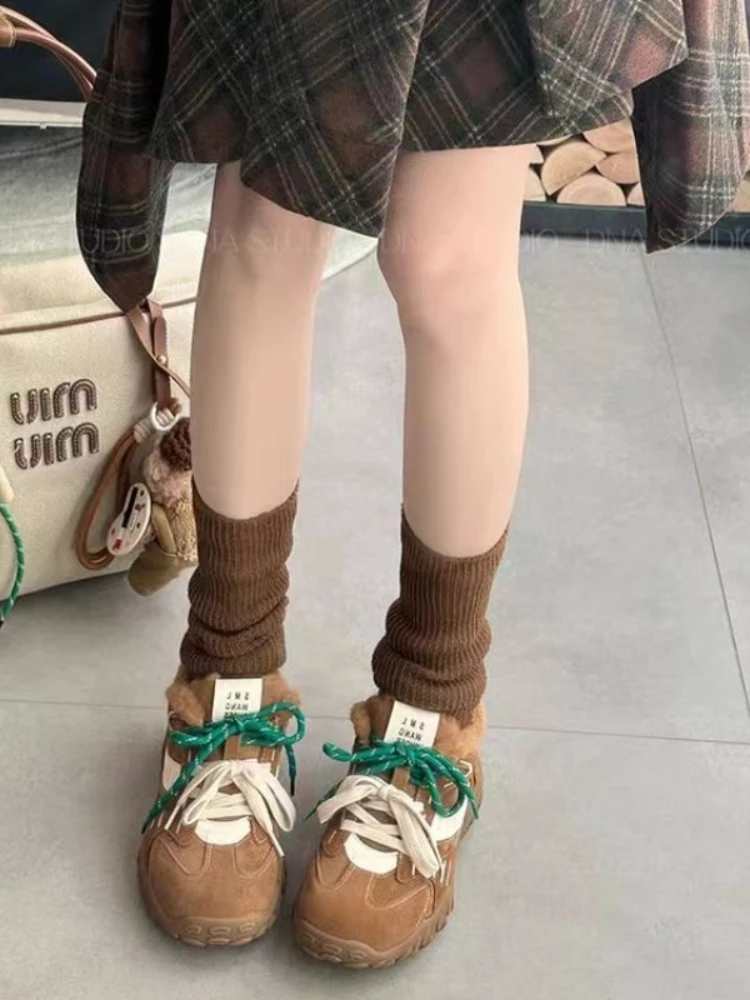 مصمم العلامة التجارية Zapatillas De Mujer اللون مطابقة أحذية الشتاء المرأة الجديدة زيادة في الهواء الطلق عدم الانزلاق أحذية رياضية غير رسمية #6