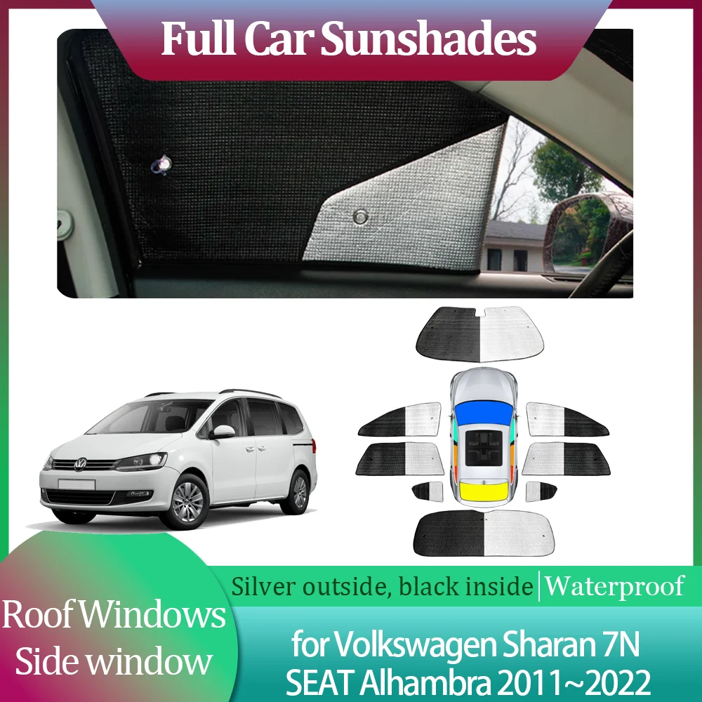 

Car Sunshades for Volkswagen VW Sharan 7N SEAT Alhambra 2011~2022 Windshield Curtain Windows Sun Visor Sunroof Cover Accessories
