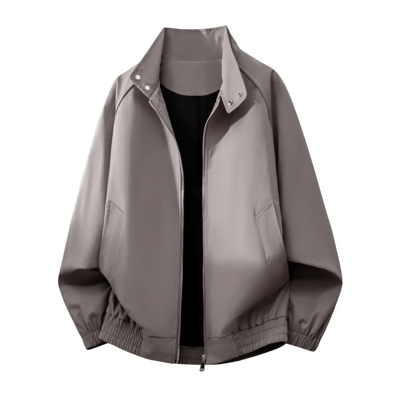 

Новый мужской повседневный бейсбольный костюм Jaet с воротником-стойкой, свободный летный костюм Jaet Student Jaet Long Sve из полиэфирного волокна, осенний сезон