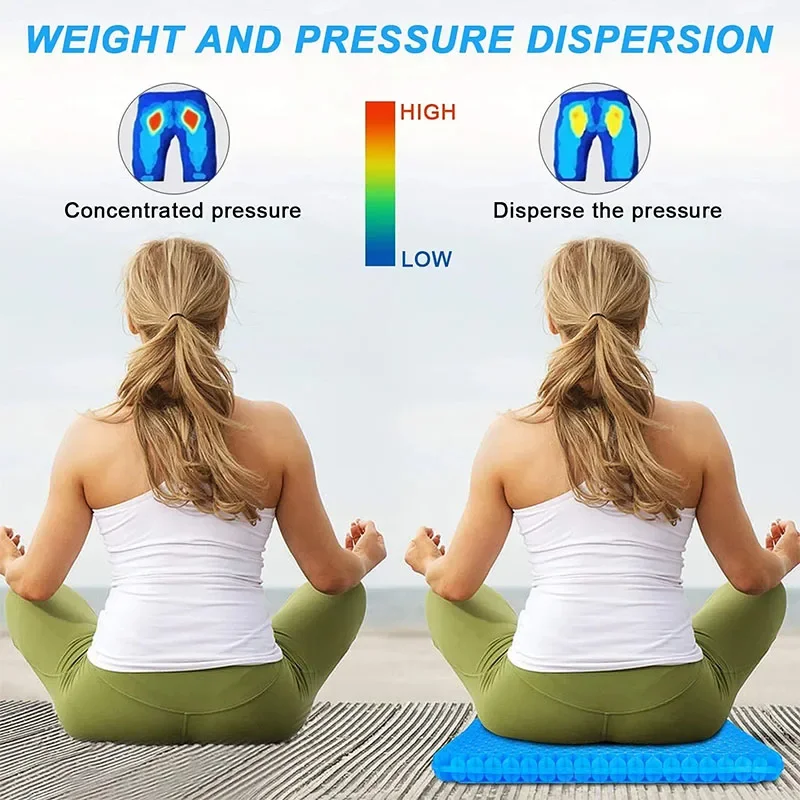

Car Gel Seat Cushion 3D Honeycomb Cool Breathable Cool Seat Cushion Car Home Office Chair Seat Cushion Car Upholstery