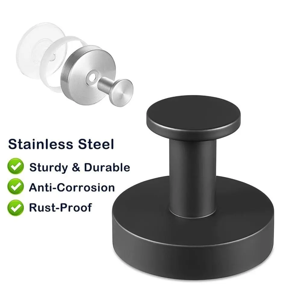 Stainless Steel Christmas Suction Cup Hook No Drill Strong Suction Wall Suction Hook Round Peg Polished Finish
