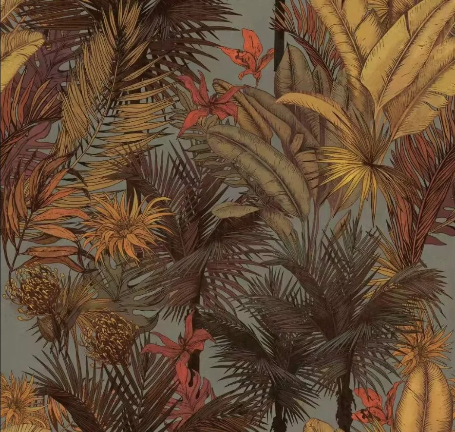 Customized size mural tiling, plant leaves, banana tree wallpaper, home decoration, living room, bedroom, bathroom 3D wallpaper