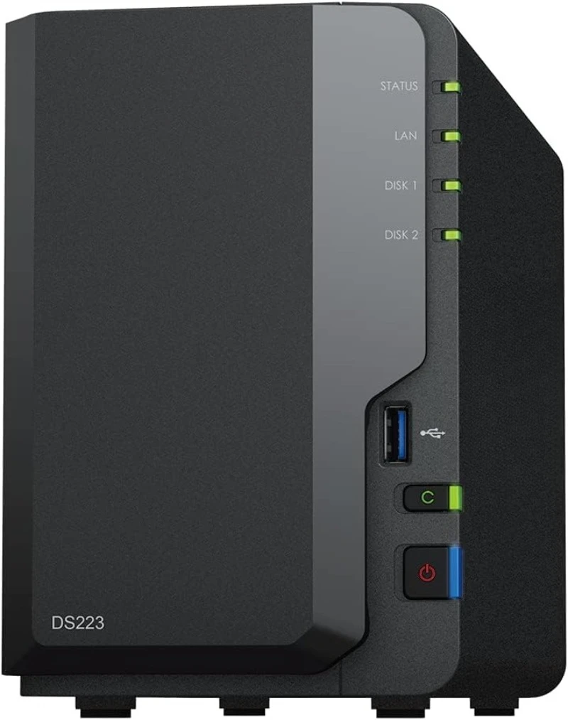 

2-откидная NAS DS223 (без дисплея)