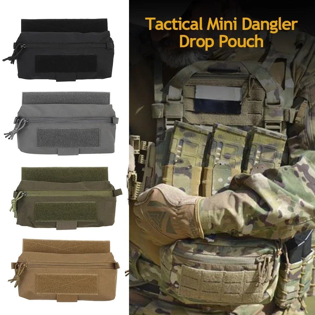 500D Tactical Vest Dangler Drop Pouch Mini Abdominal Dump Drop Pouch Fanny Pack for JPC CPC MK3 MK4 V5 Plate Carrier Storage