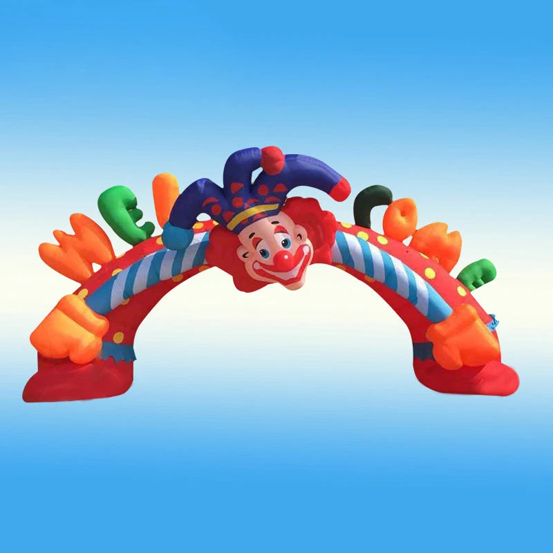 wholesale Outdoor attractive advertising event inflatable clown arch cartoon archway for sale welcome entrance archways carnival