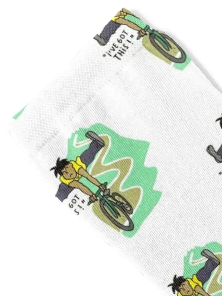 تحطم ركوب الدراجات، الدراجة الجبلية لقد حصلت على هذا! جوارب كرتونية احترافية للجري، جوارب عيد الميلاد للرجال والنساء