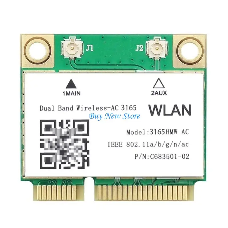20CE 3165HMW AC ثنائي النطاق لاسلكي AC 3165 600M بطاقة الشبكة Mini PCI-E WIFI محول Intel3165 BT4.0 3165AC 802.11AC #3
