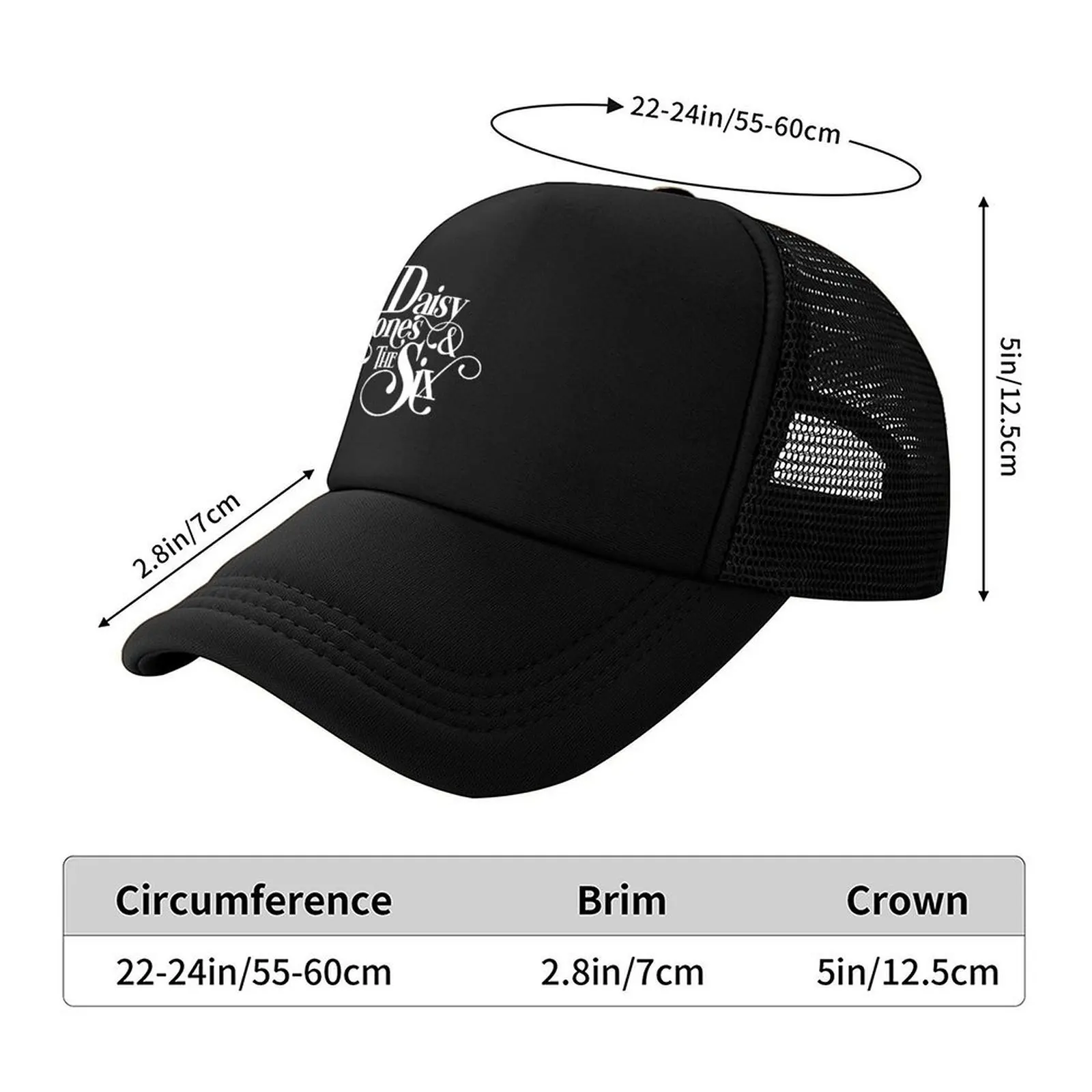 daisy jones white band logo Baseball Cap Winter hat Unique hats beach hat Beach Outing Hats For Women Men's